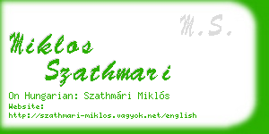 miklos szathmari business card