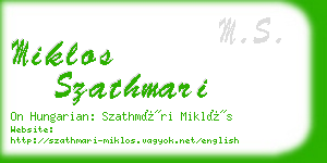 miklos szathmari business card